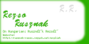 rezso rusznak business card
